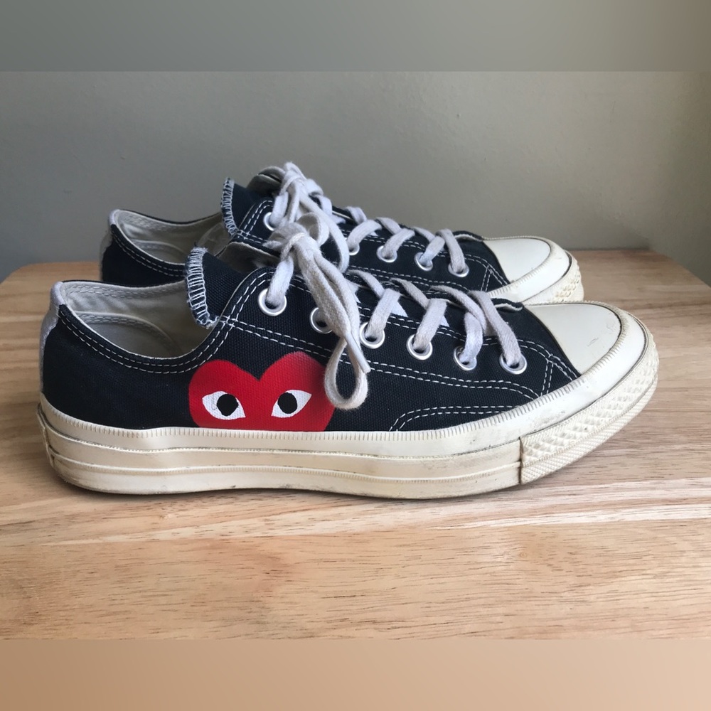 Converse Comme Des Garcons Play Black Canvas 
Size: US Men 6 Wo’s 8 EUR 39